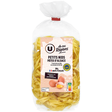 Pâtes Petits nids IGP d'Alsace aux oeufs - Sachet 250g