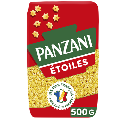 Pâtes pour potage ou salade ETOILES blé Français PANZANI - 500g