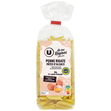 Pâtes Penne IGP d'Alsace aux oeufs  - Sachet 250g
