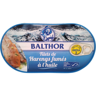 Filets de harengs fumés BALTHOR, 125g