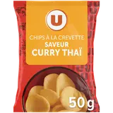 Chips aux crevettes saveur curry thaï  sachet de 50g