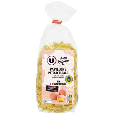 Pâtes Papillons IGP d'Alsace aux oeufs sachet 250g