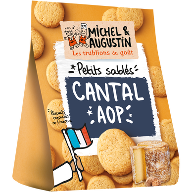 Sablés salés Cantal AOP et pointe de noix muscad, MICHEL ET AUGUSTIN,paquet de 100g