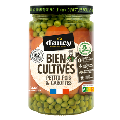 Petits pois carotte Cultivé en France D'AUCY - 250g