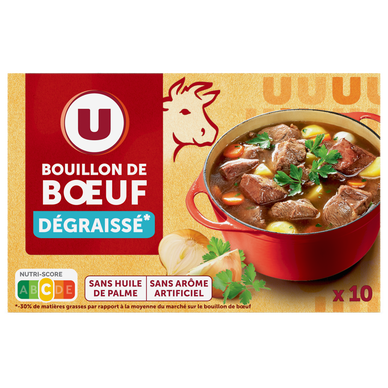 Bouillon de boeuf dégraissé  10 cubes  -  100g