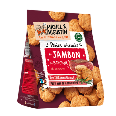 Biscuits apéritif à la charcuterie Bayonne MICHEL ET AUGUSTIN 90g