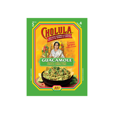 Mélange guacamole oignon, cumin et piment CHOLULA 20g