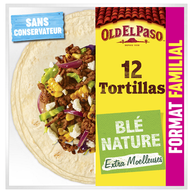 Tortillas de blé format familial x12 OLD EL PASO 489g