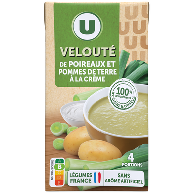 Soupe Velouté poireaux et pommes de terre brique de 1 litre