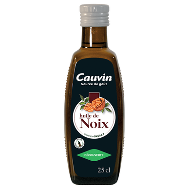 Huile de noix CAUVIN, bouteille de 25cl