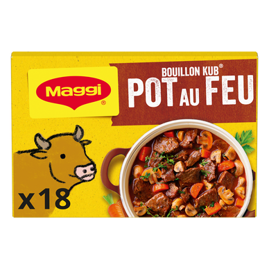 Bouillon cube goût pot au feu MAGGI, boite de 18 cubes, 180g
