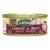 Langue de boeuf sauce madère MAISON LARZUL, boîte de 274g