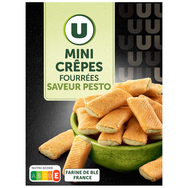 Biscuit apéritif Mini crêpes fourrées saveur pesto 65g