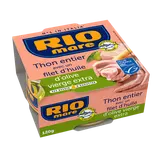 Thon entier MSC avec un filet d'huile d'olive vierge extra RIO MARE 120g