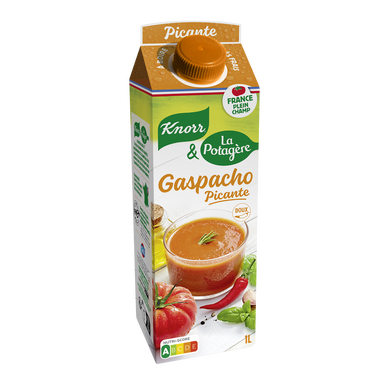 Gaspacho Picante Tomates France Plein champ KNORR & LA POTAGERE, Brique 1L