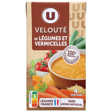 Soupe Velouté de légumes et vermicelles brique de 1litre