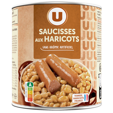 Saucisse haricot boîte 4/4 840g