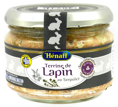 Terrine de lapin au serpolet HENAFF, boîte de 180g