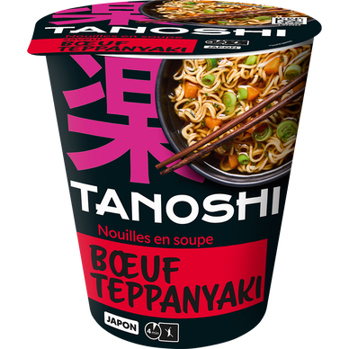 Cup nouilles boeuf teppanyaki TANOSHI 65g