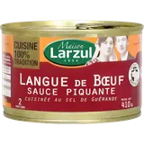 Langue de boeuf sauce piquante MAISON LARZUL, boîte de 410g