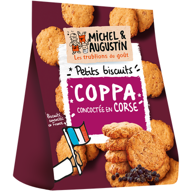 Biscuits sablés apéritif à la coppa et au poivre noir, MICHEL ET AUGUSTIN, 90g