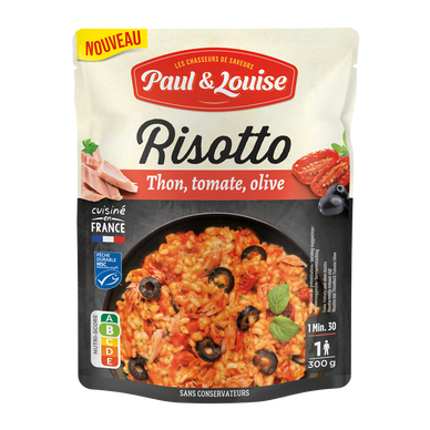 Plat cuisiné Risotto Thon Tomate Olive PAUL & LOUISE, sachet 300g