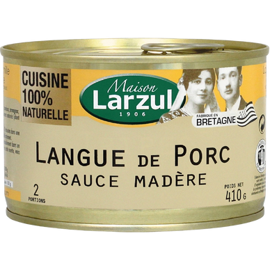 Langue de porc sauce Madère LARZUL, 410g