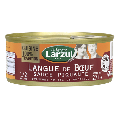 Langue de boeuf piquante MAISON LARZUL, boîte de 274g