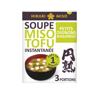 Soupe instantanée miso tofu oignons naganegi HIKARI MISO, 58g