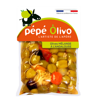 Olives Dénoyautées Mélange à l'Andalouse 180g