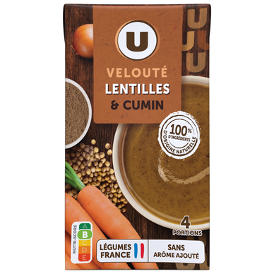 Soupe Velouté de lentilles 1 litre