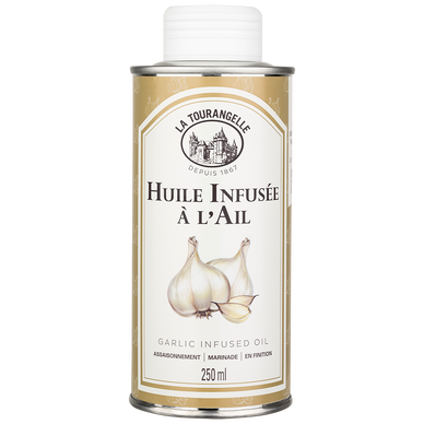 Huile infusée à l'ail LA TOURANGELLE, Bouteille 250mL