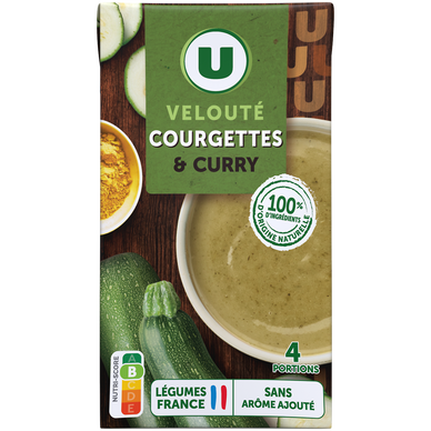 Soupe Velouté de courgettes curry 1 litre