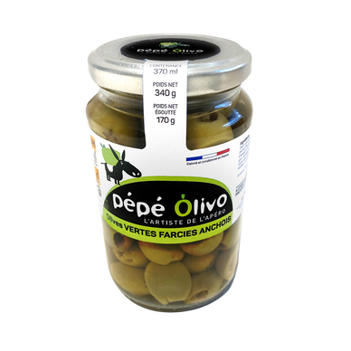 Olives Vertes Farcies à la Pâte d'Anchois 170g