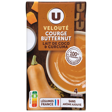 Soupe Velouté butternut au lait de coco et curcurma 1 litre