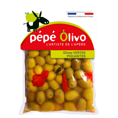 Olives Vertes Piquantes 180g