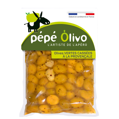 Olives Vertes Cassées à la Provençale 180g