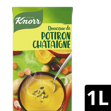 Soupe Douceur de potiron châtaigne KNORR & LA POTAGERE, Brique 1L