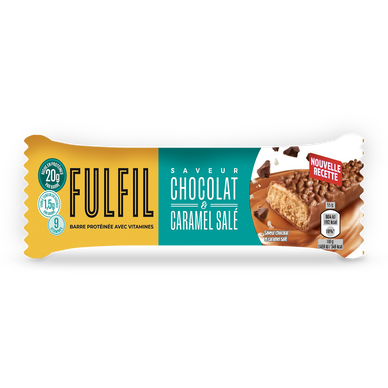 Barre protéinée avec vitamines choco&caramel salé FULFIL, 55g