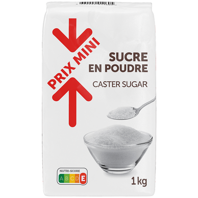 Sucre en poudre blanc PRIX MINI - sachet 1kg