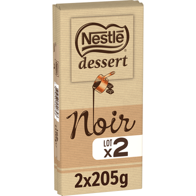 Chocolat noir pâtissier NESTLE DESSERT - 2 tablettes de 205g