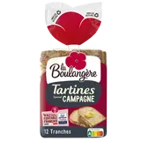 Pain Tartines de campagne LA BOULANGERE - 12 tranches - 450g