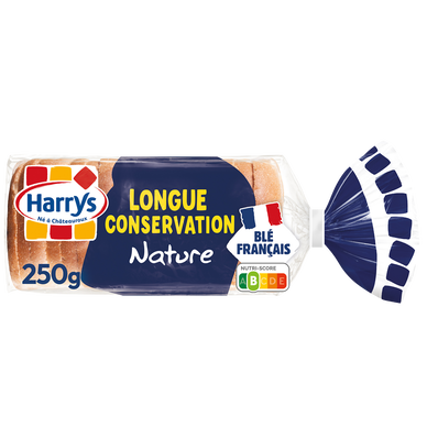 Pain de mie extra moelleux Nature longue conservation HARRYS - 250g
