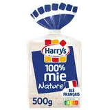 Pain de mie nature 100% mie sans croûte grandes tranches HARRYS - 500g