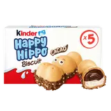 Biscuit chocolat KINDER HAPPY Hippo Cacao, 5 pièces, 104g