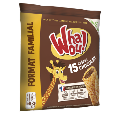 Crêpes chocolat WHAOU Format familial  x15 - 480g