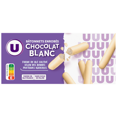 Gâteaux Bâtonnets au chocolat blanc, paquet 150g