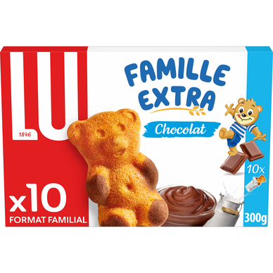 Gâteaux fourrés au chocolat L'Ourson LuLu LU - Format familial 300g