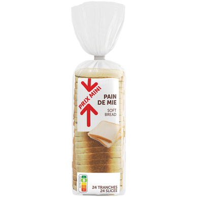 Pain de mie nature PRIX MINI, 500g