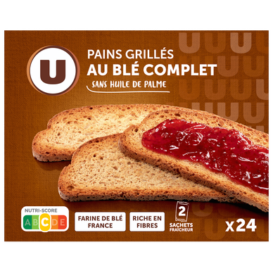 Pain grillé au blé complet  500g